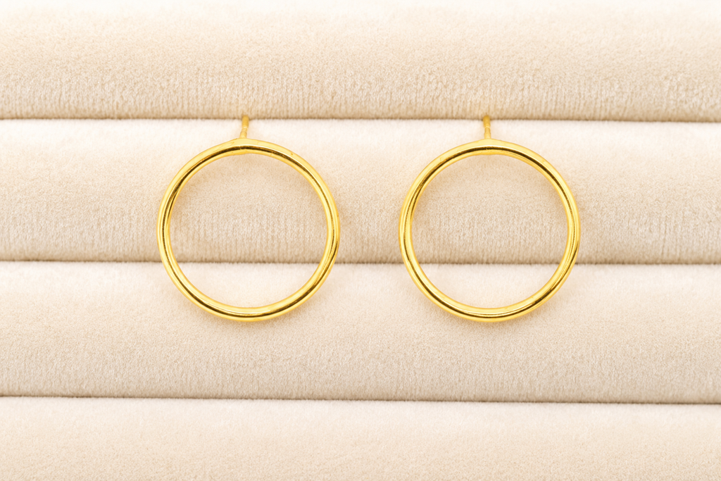 18K gold plated Minimal Gold Hoop Earrings
