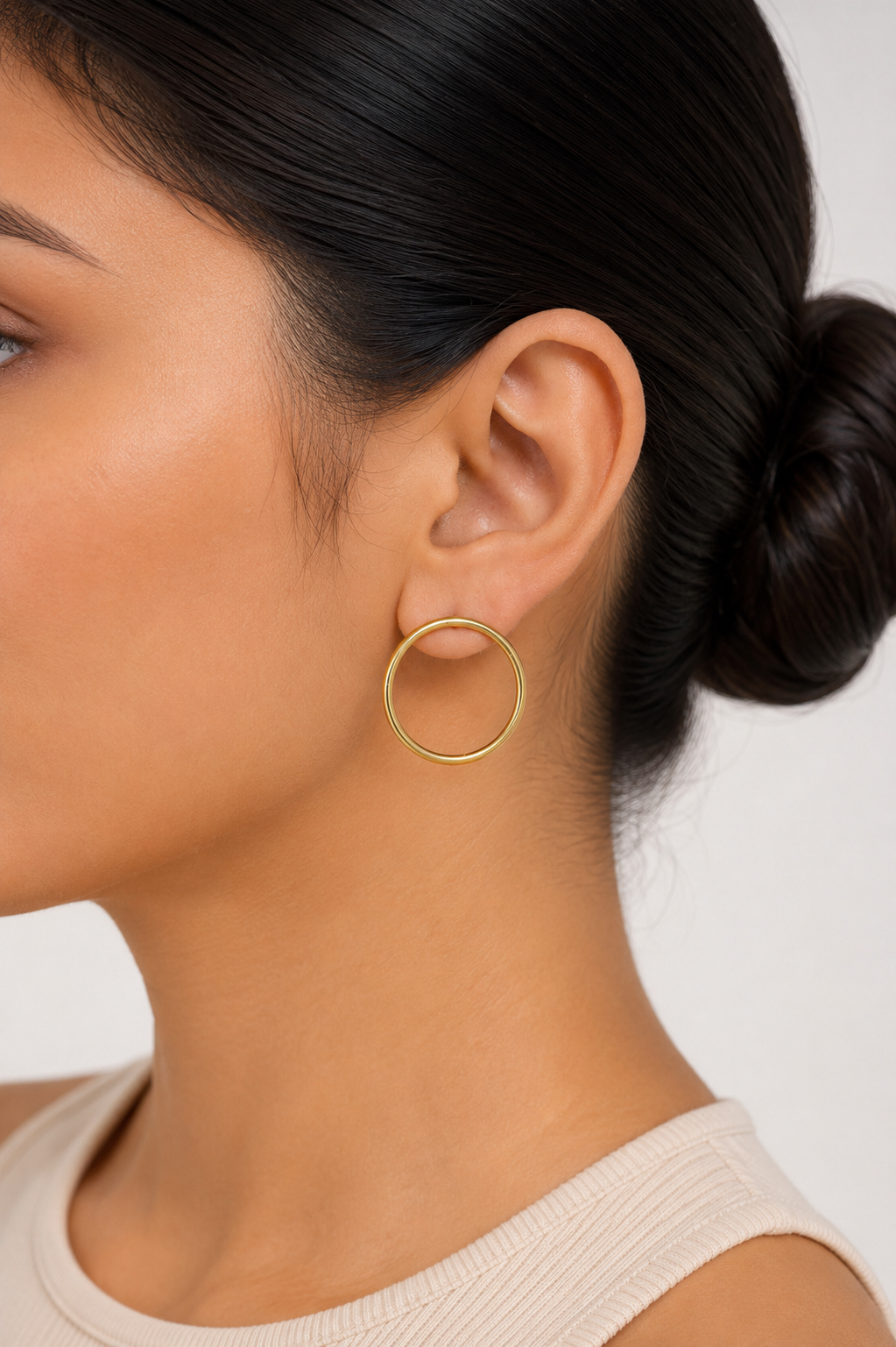 18K gold plated Minimal Gold Hoop Earrings