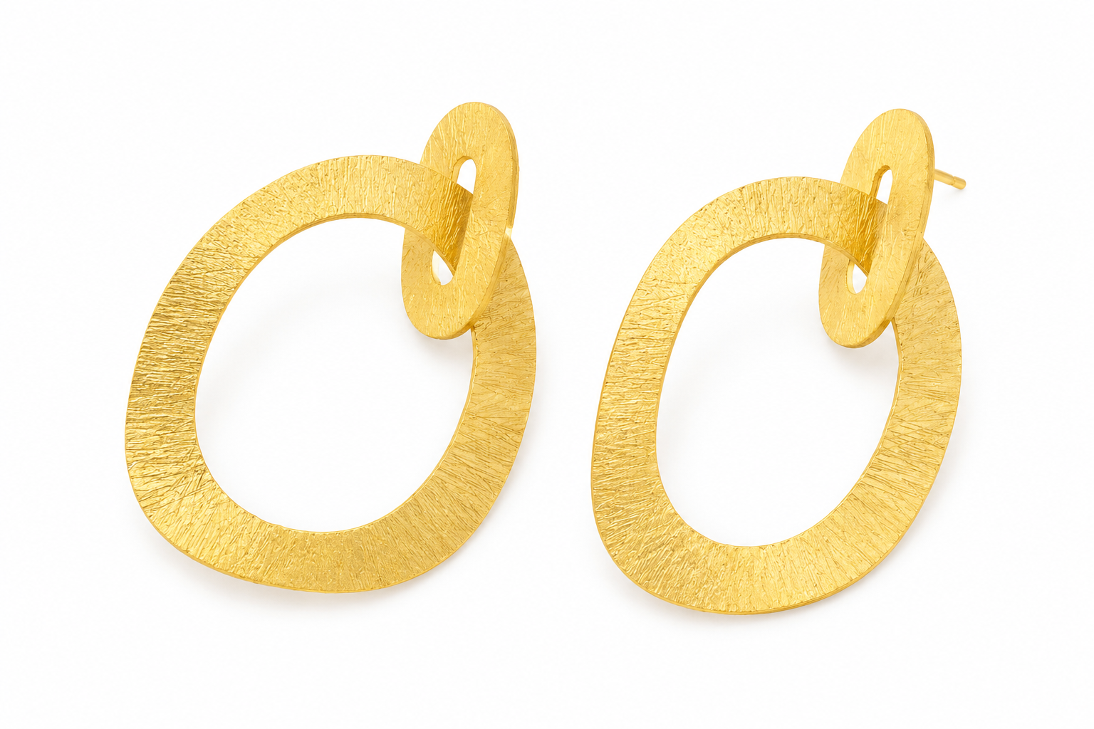18K Gold Plated Abstract Geometric Drop Earrings
