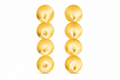 18K Gold Plated Statement Disc Drop Earrings