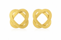 18K Gold-Plated Interlocking Geometric Stud Earrings