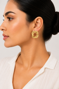 18K Gold-Plated Interlocking Geometric Stud Earrings