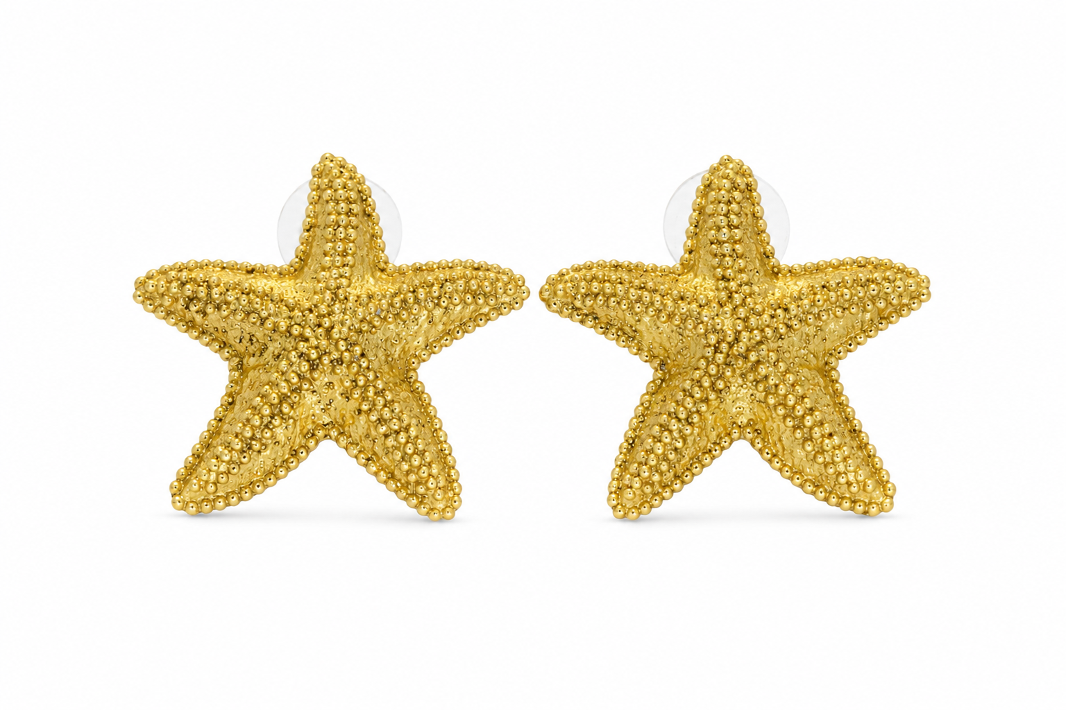 18K Gold-Plated Starfish Stud Earrings