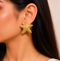 18K Gold-Plated Starfish Stud Earrings