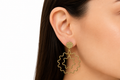 Gold Plated Contemporary Dangle Earrings | Lightweight Fashion Jewelry for Women