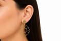 18K Gold-Plated Floral Wave Statement Earrings