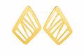 18K Gold Plated Geometric Cutwork Statement Earrings