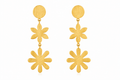 18K Gold-Plated Floral Drop Earrings