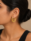 18K Gold Plated Spiral Earrings