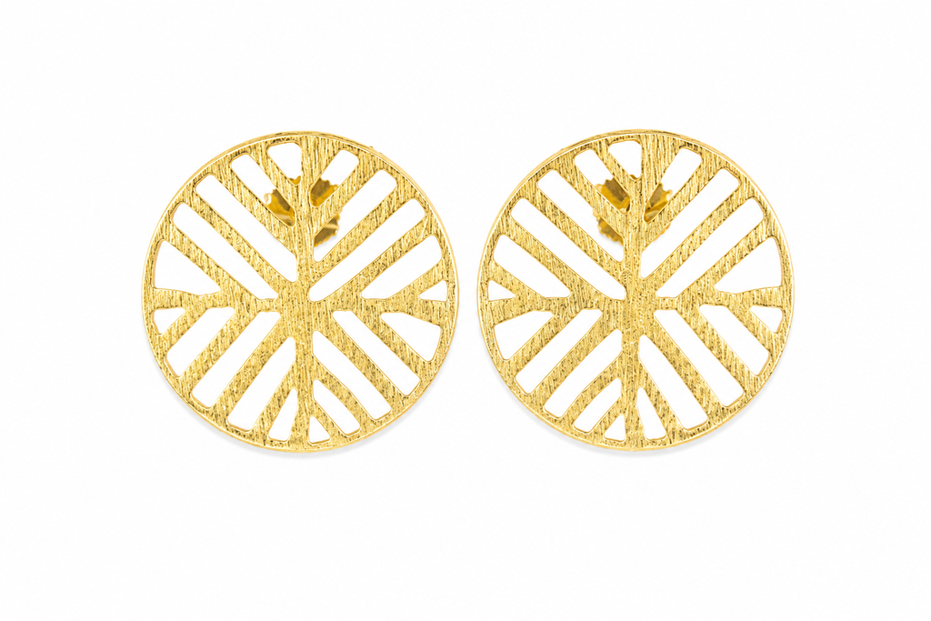 18KT Gold Plated Bee Charm Hoop Earrings