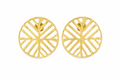 18KT Gold Plated Bee Charm Hoop Earrings