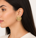 18KT Gold Plated Bee Charm Hoop Earrings