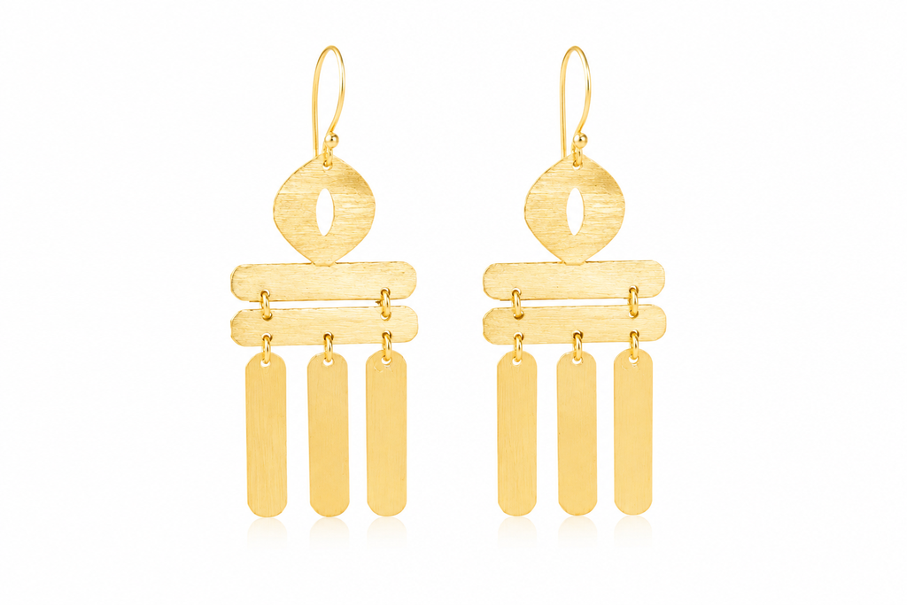 18K Gold Plated  Fringe Dangle Earrings