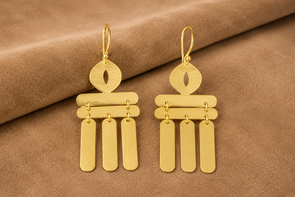 18K Gold Plated  Fringe Dangle Earrings