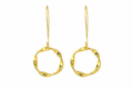 18K Gold Plated Twisted Hoop  Earrings