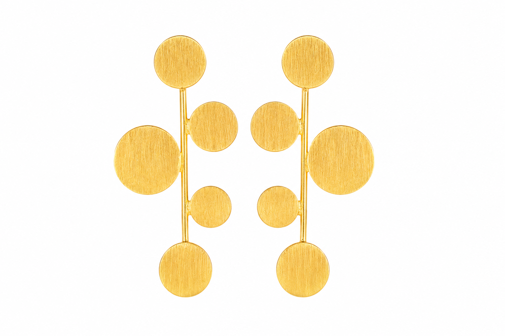 18K Gold-Plated  Disc Drop Earrings