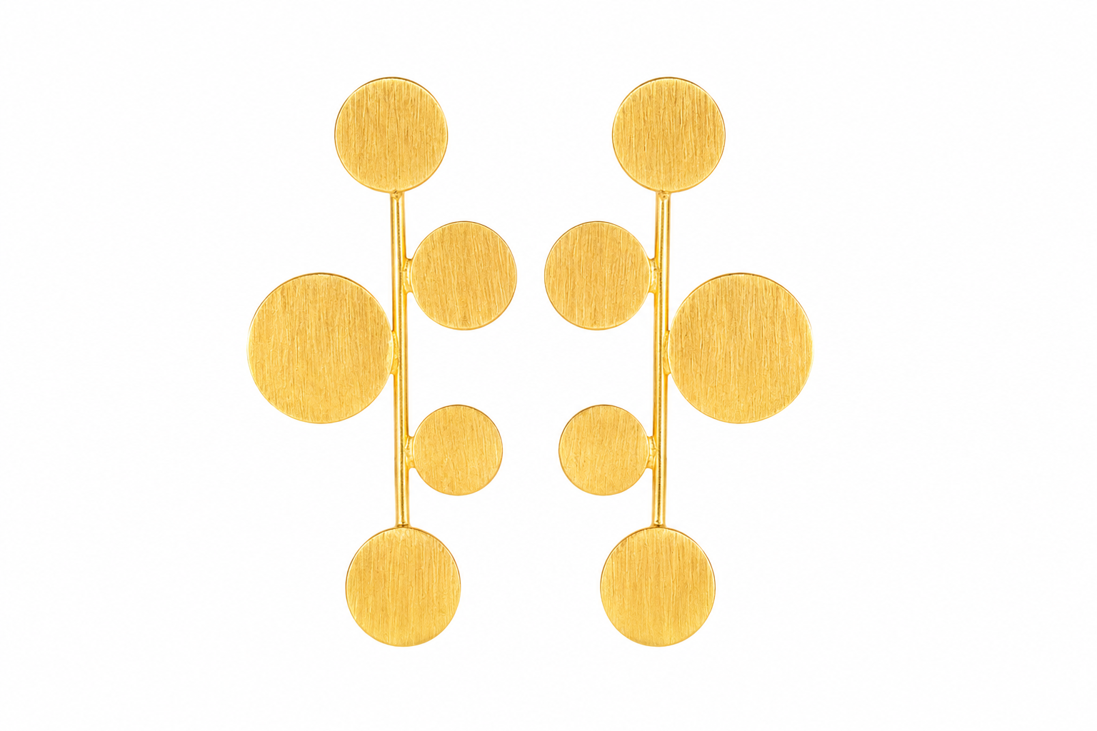 18K Gold-Plated  Disc Drop Earrings