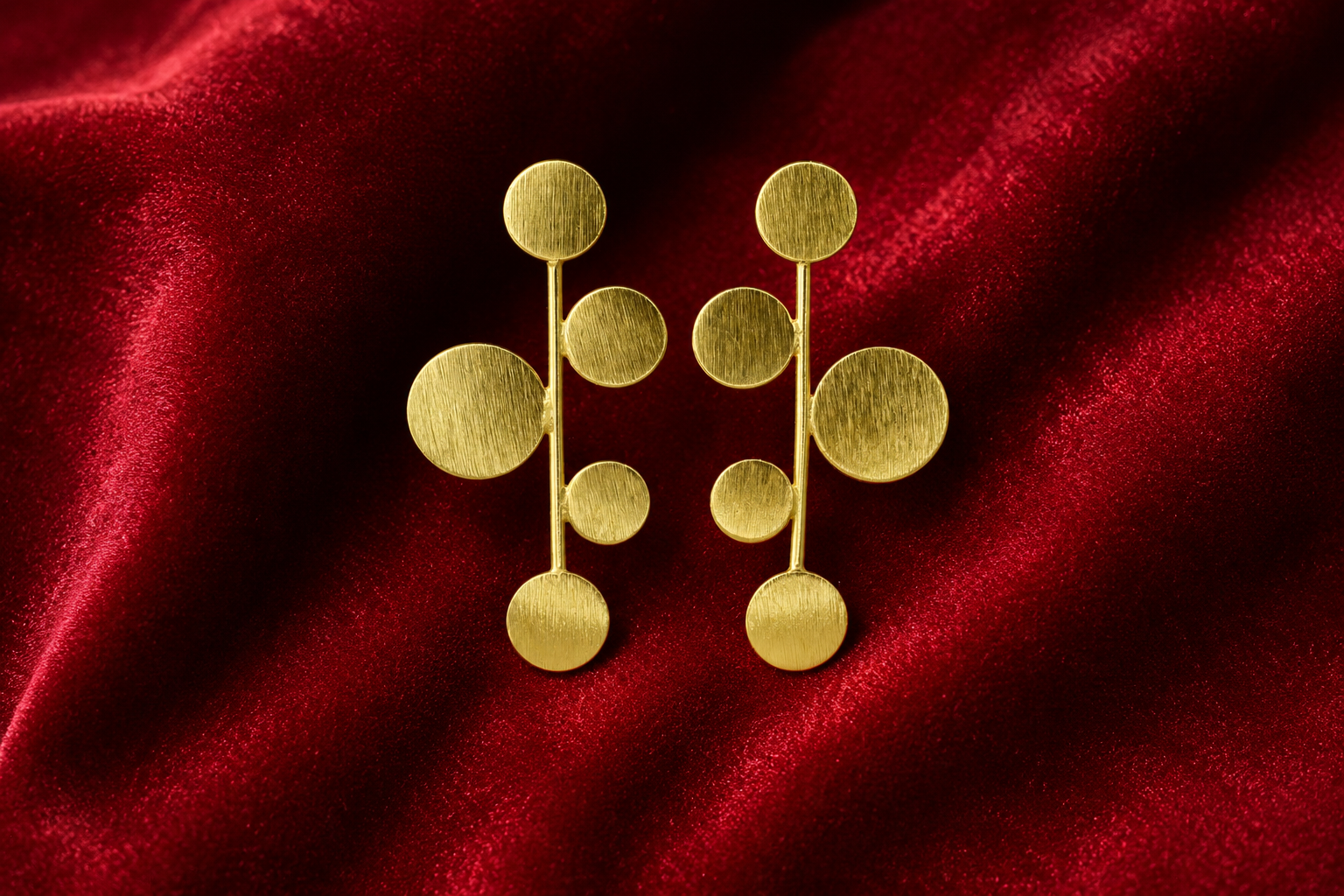 18K Gold-Plated  Disc Drop Earrings