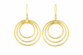 18K Gold Plated Multi-Layer Circle Drop Earrings
