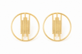 18K Gold-Plated Geometric Circle Stud Earrings