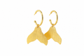 18K Gold Plated Whale Tail Hoop Earrings