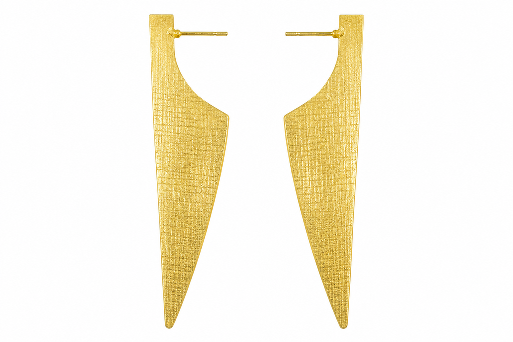 18K Gold-Plated Geometric Long Drop Earrings