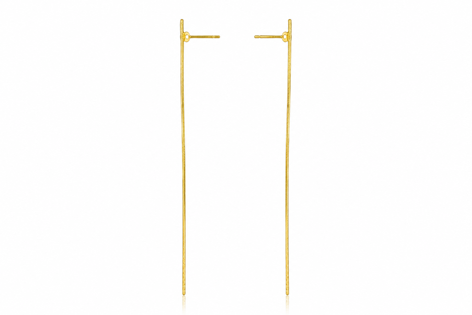 18K Gold-Plated Geometric Long Drop Earrings