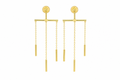 18KT Gold Plated Elegant Long Chain Tassel Earrings