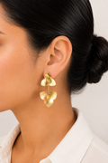 18K Gold-Plated Floral Petal Drop Earrings