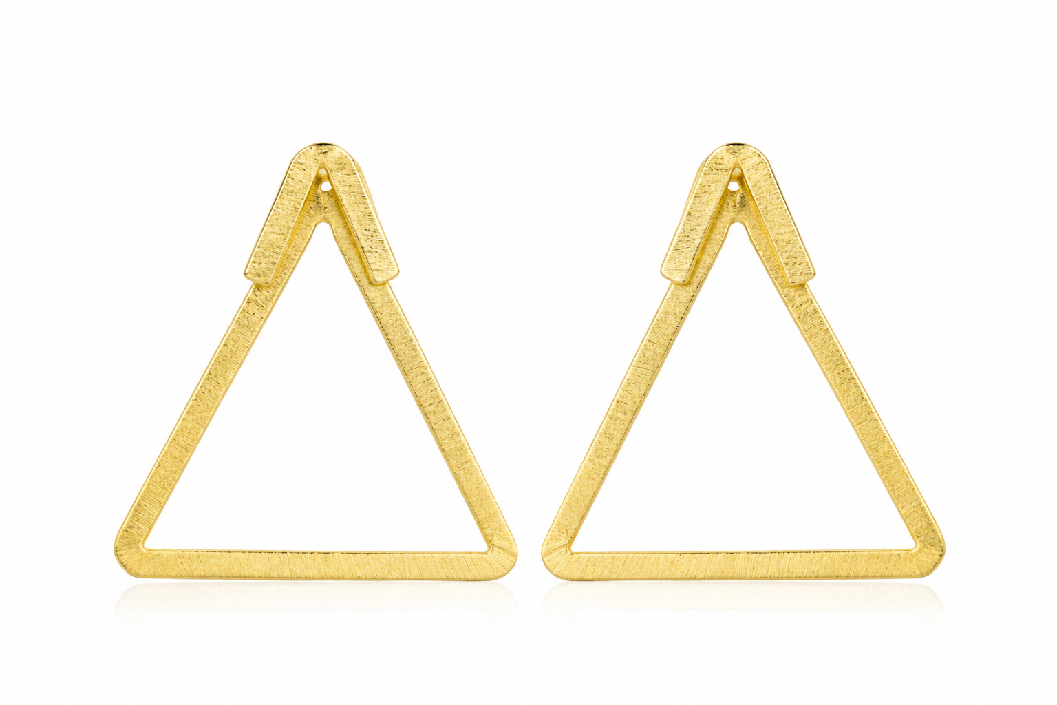 18K Gold Plated Geometric Triangle Drop Earring