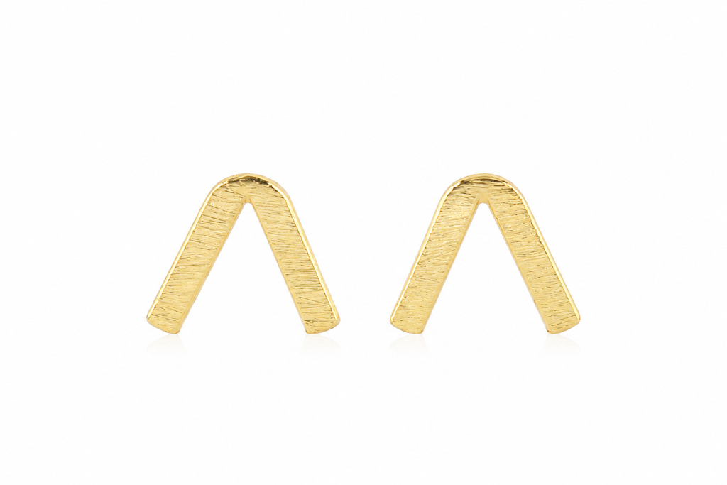 18K Gold Plated Geometric Triangle Drop Earring