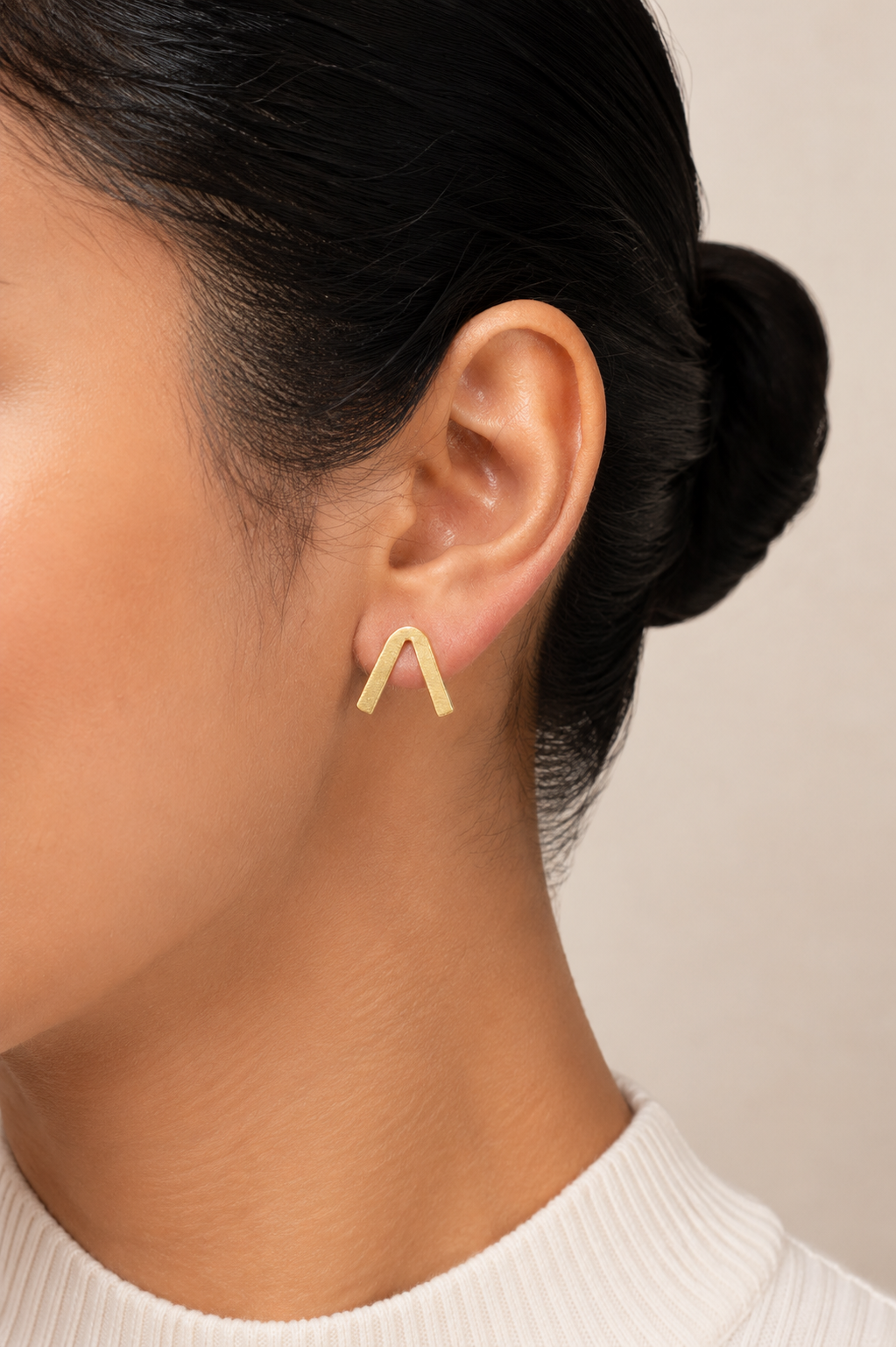 18K Gold Plated Geometric Triangle Drop Earring