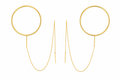 18k Gold plated elegant circle hoop earrings