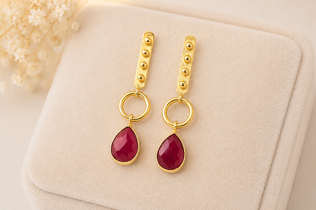 18K gold plated Teardrop Gold-Plated Drop Earrings