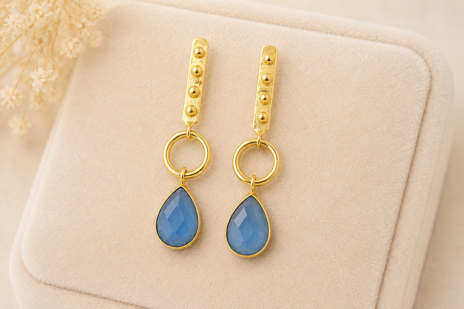 18K gold plated Teardrop Gold-Plated Drop Earrings