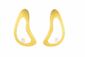 18K Gold Plated Abstract Pearl  Earrings