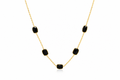18K Gold Plated Black Stone Everyday Elegance Jewellery