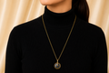 18KT Gold Plated Natural Stone Pendant Necklace