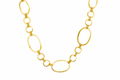 18K Gold Plated Geometric Oval Western & Party Wear Necklace