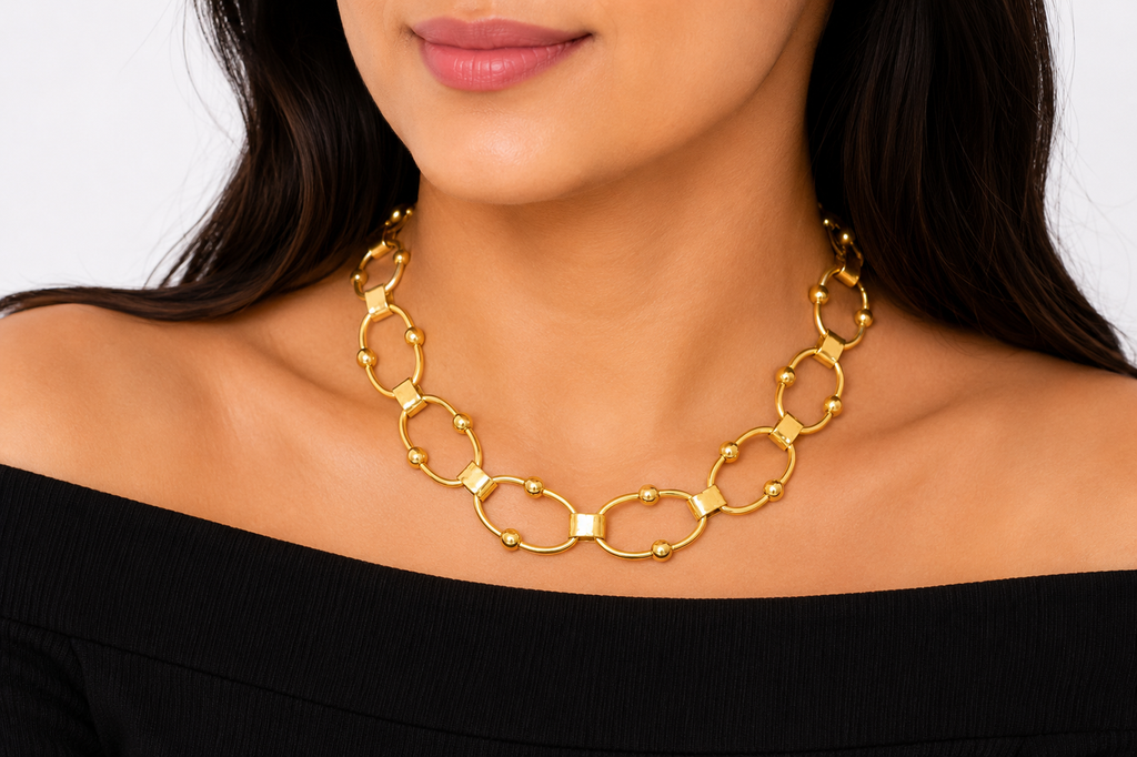 18KT Gold Plated Link Chain Necklace
