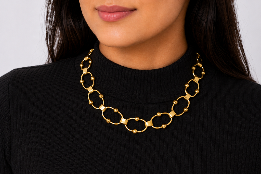 18KT Gold Plated Link Chain Necklace