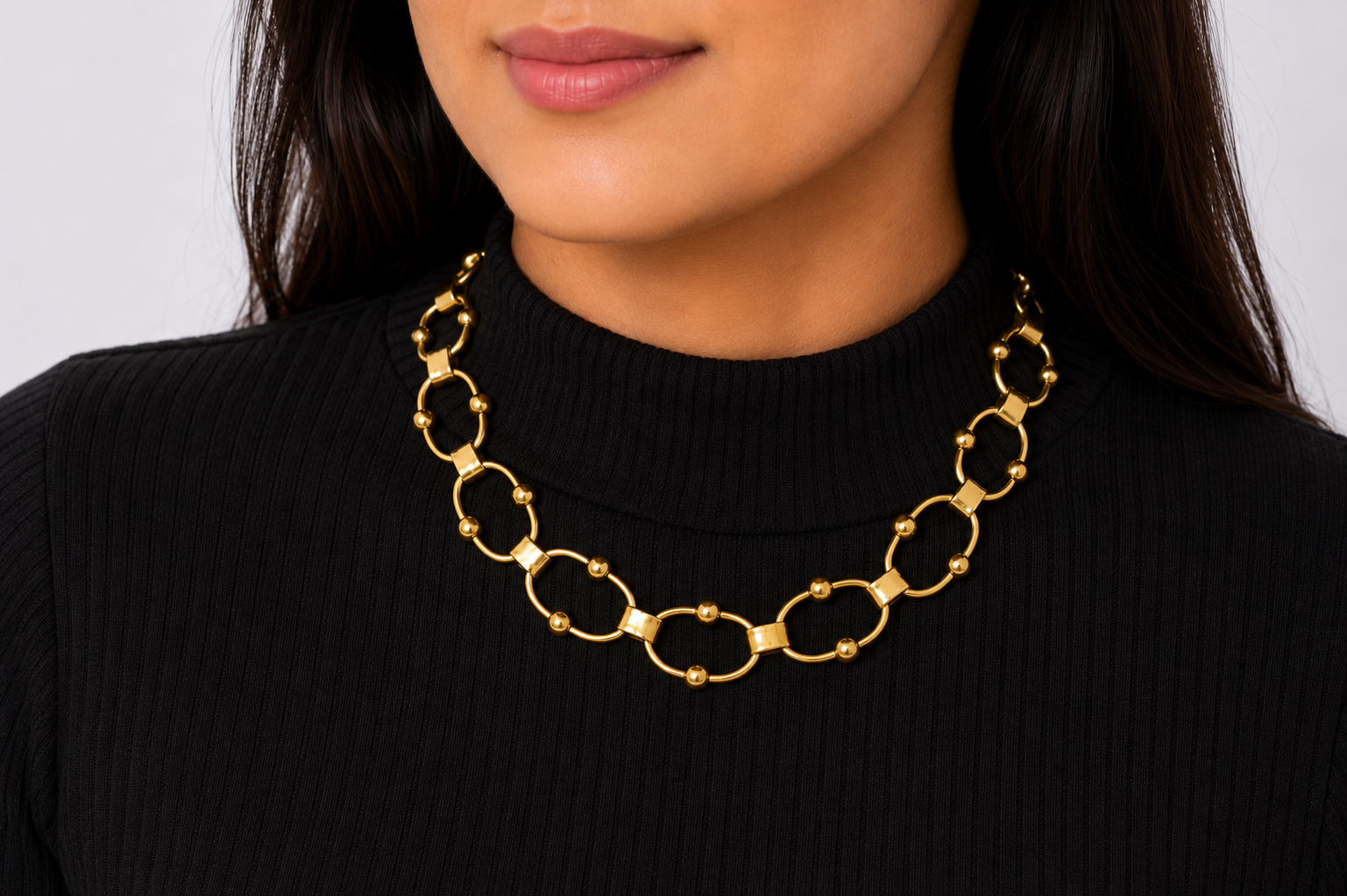 18KT Gold Plated Link Chain Necklace