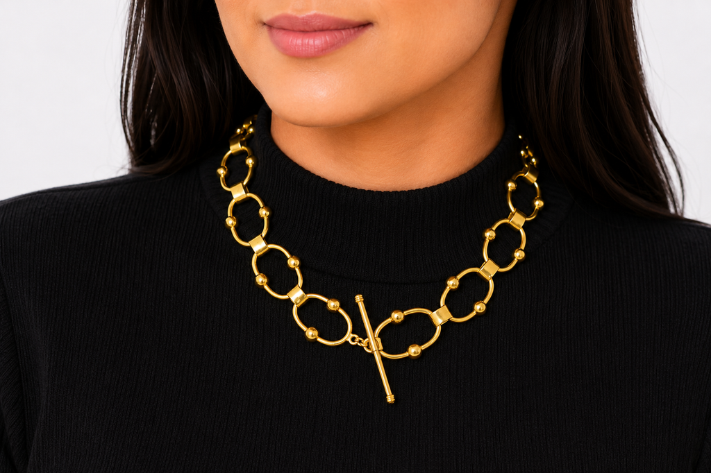 18KT Gold Plated Link Chain Necklace