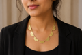 18K Gold-Plated Modern Half-Moon Necklace