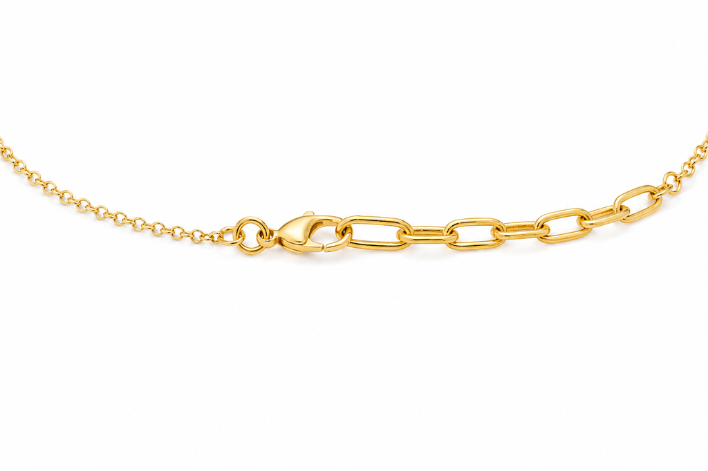 18Kt Gold Plated Heart Cut-Out Pendant Necklace