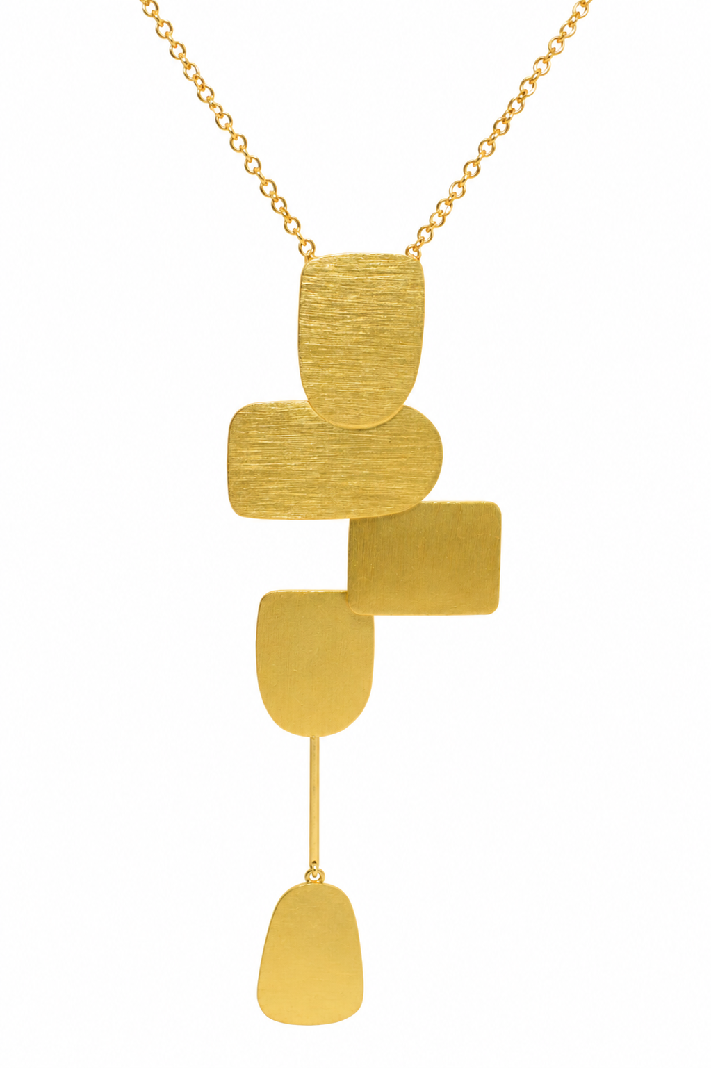 18kt gold plated Trendy geometric layered pendant design