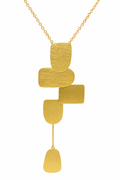 18kt gold plated Trendy geometric layered pendant design