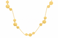 18KT Gold Plated Modern Multi Disc Necklace