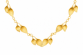 18KT Gold Plated leaf-inspired gold-tone necklace