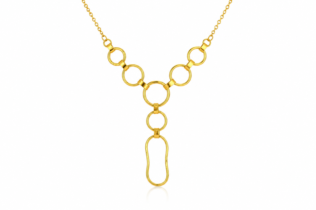 18KT Gold Plated Unique Link Design necklace